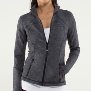 Lululemon Black Deep Coal / Coco Pique Forme Jacket Textured | Size 8